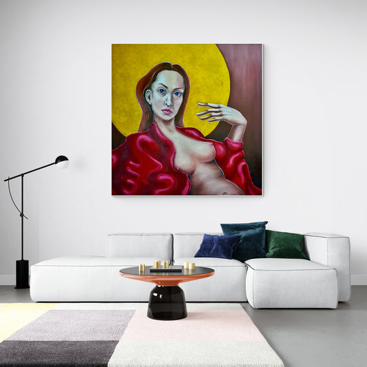 Self portrait in red velvet